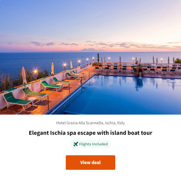 Elegant Ischia spa escape with island boat tour
