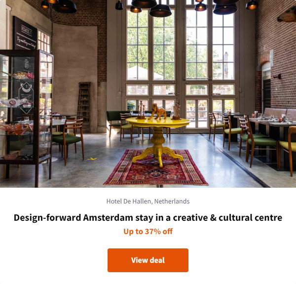 Design-forward Amsterdam stay in a creative &amp; cultural centre
