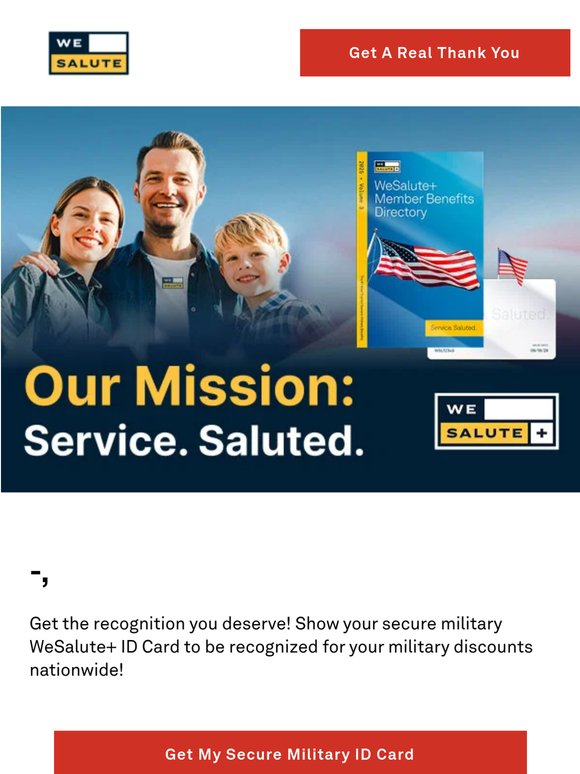 Your secure military ID card is ready for you