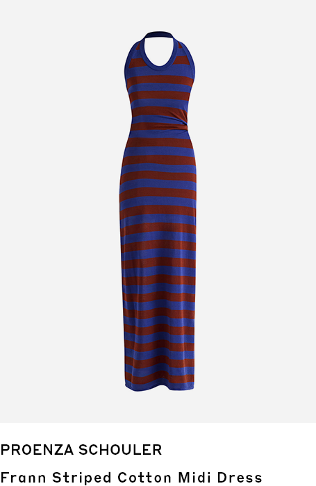 Proenza Schouler | Frann Striped Cotton Midi Dress