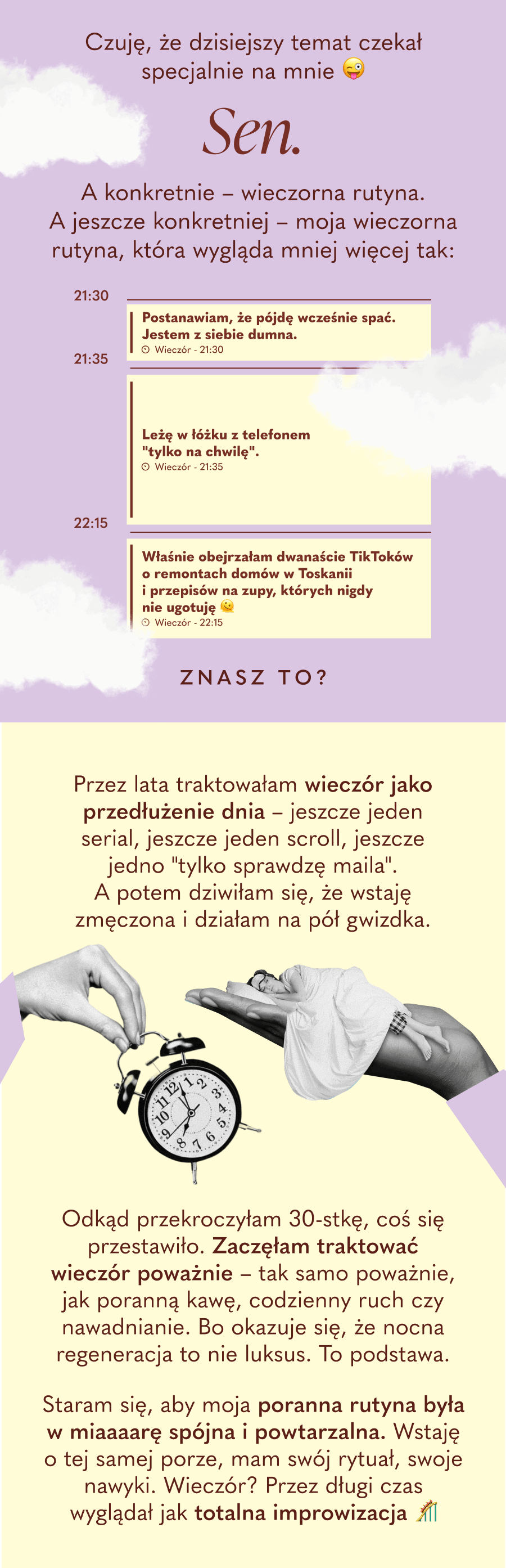 Czuję, że dzisiejszy temat czekał