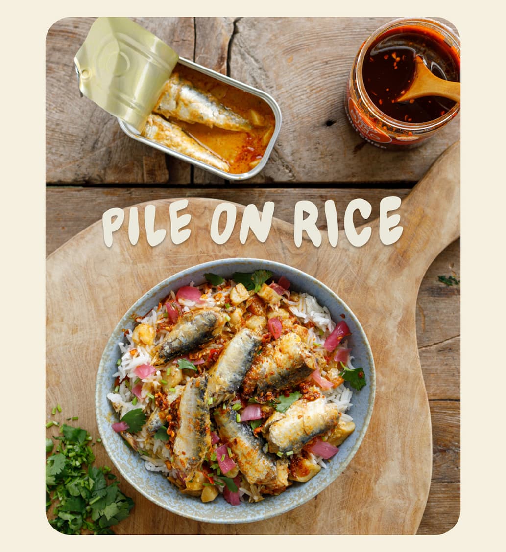 Pile on rice