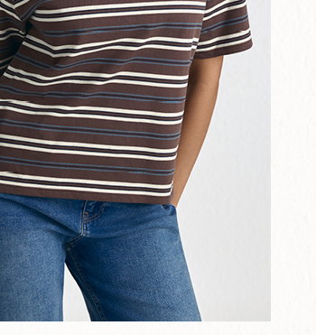 Women's Striped T-Shirt Chocolate Martini Stripe