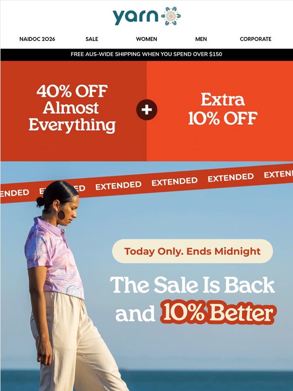 Here’s an Extra 10% Off NAIDOC Sale 🤫