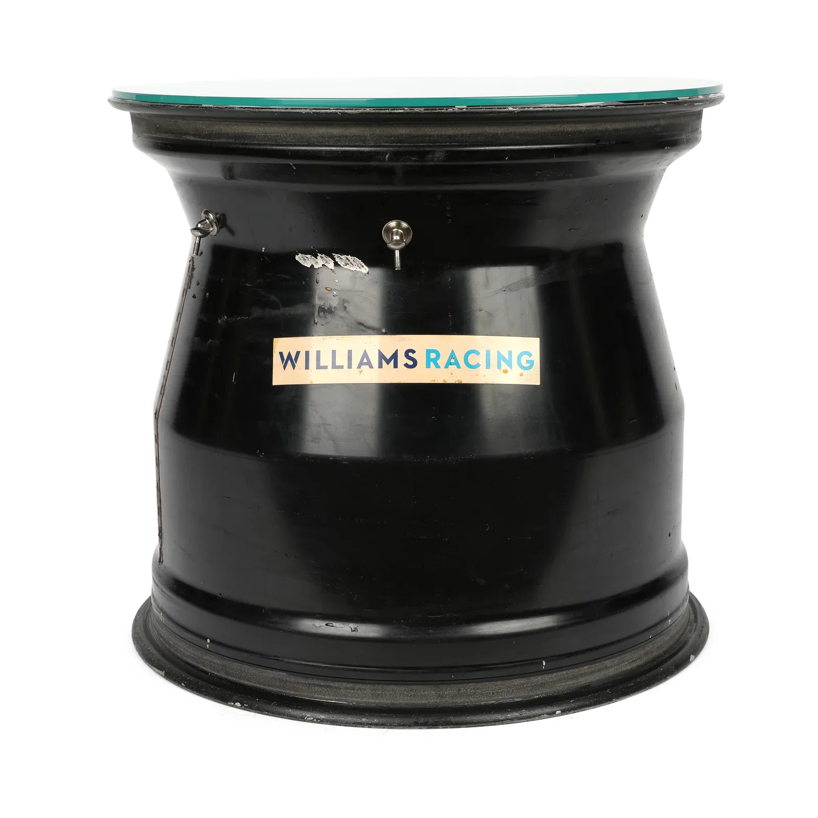 Image of Auction LOT 007 - Alex Albon 2023 Race Used Williams Racing Rear Wheel Rim Table- Las Vegas