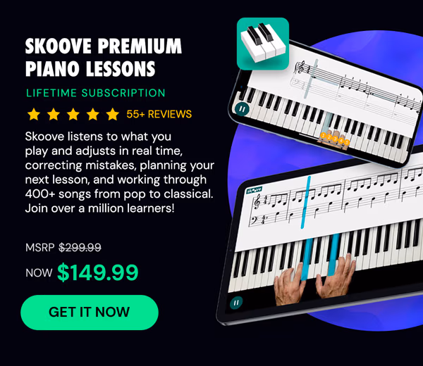 Skoove Premium Piano Lessons: Lifetime Subscription
