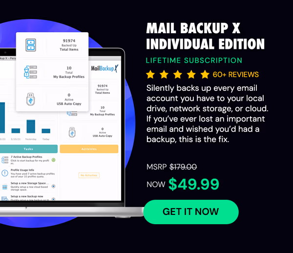 Mail Backup X Individual Edition: Lifetime Subscription