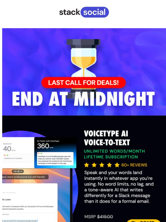 Deals End at Midnight. Get Them ASAP.
