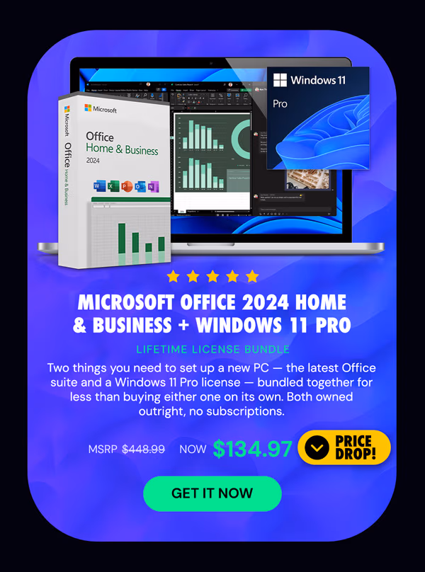 Microsoft Office 2024 Home & Business + Windows 11 Pro Bundle