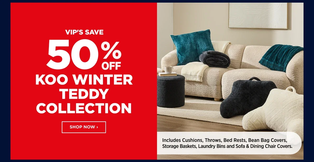 VIP 50%off Koo winter Teddy Collection