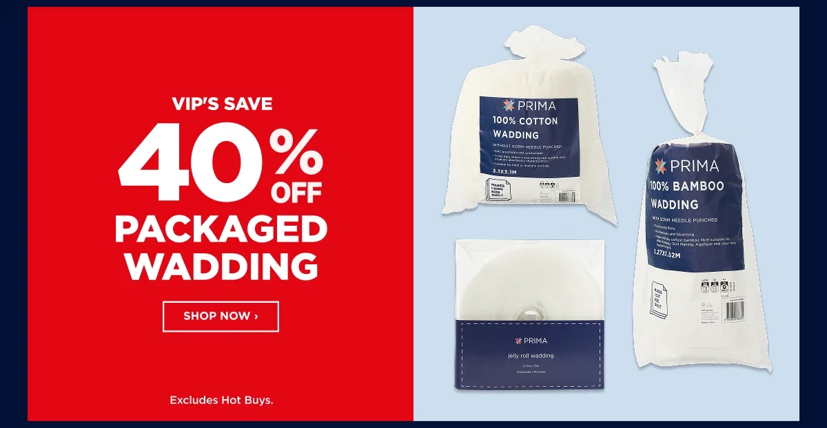 VIP 40%off Packaged Wadding