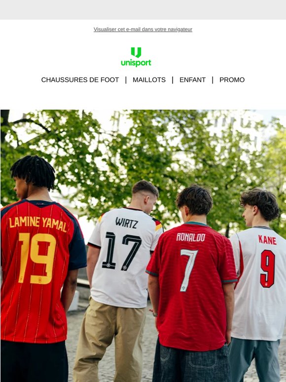 👕 Maillots des équipes nationales. Prêts pour le tournoi