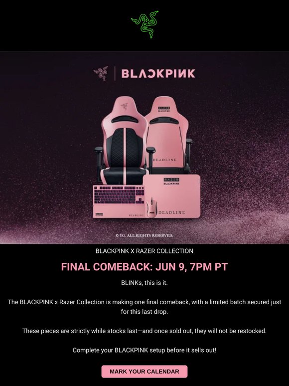 🖤💗 Final Comeback: BLACKPINK x Razer Returns Jun 9