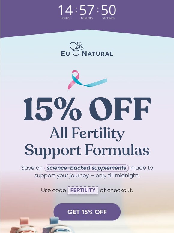TODAY ONLY: 15% Off Fertility Formulas  🫶