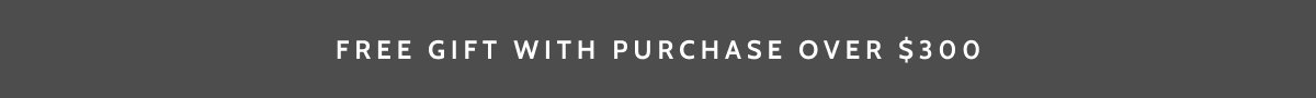 Free gift with purchase over $300.