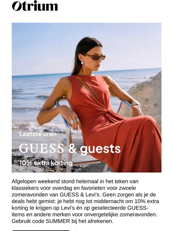 Laatste dag: -10% extra op Guess & Levi's ⏰