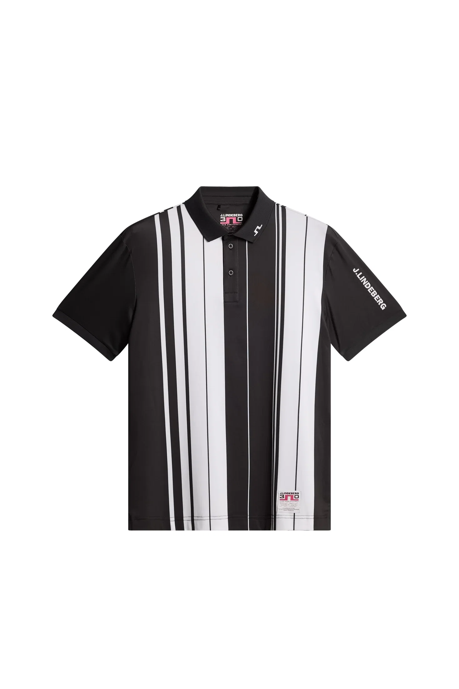 Image of 30Y Tour Tech Striped Polo / Stripe Placement Graphic