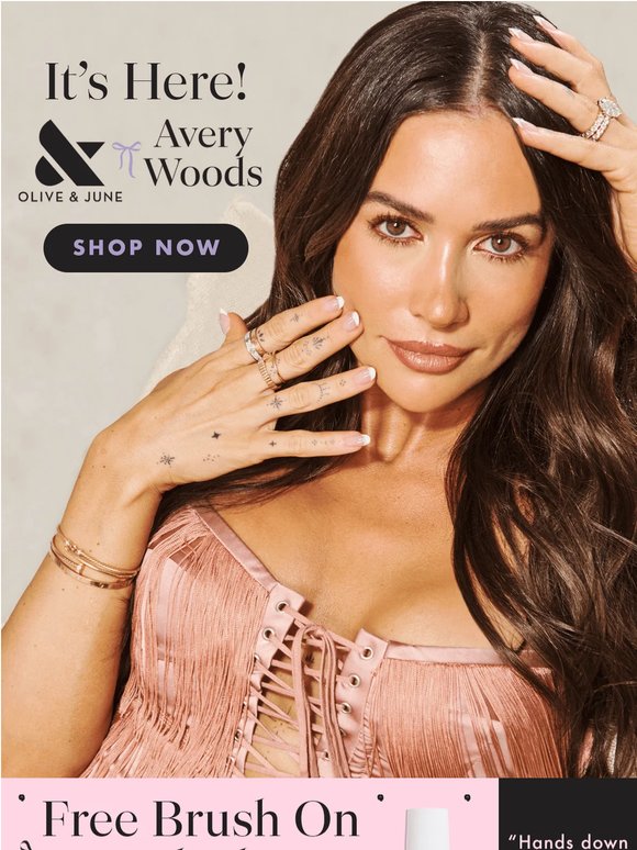 It’s here! Olive & June x Avery Woods