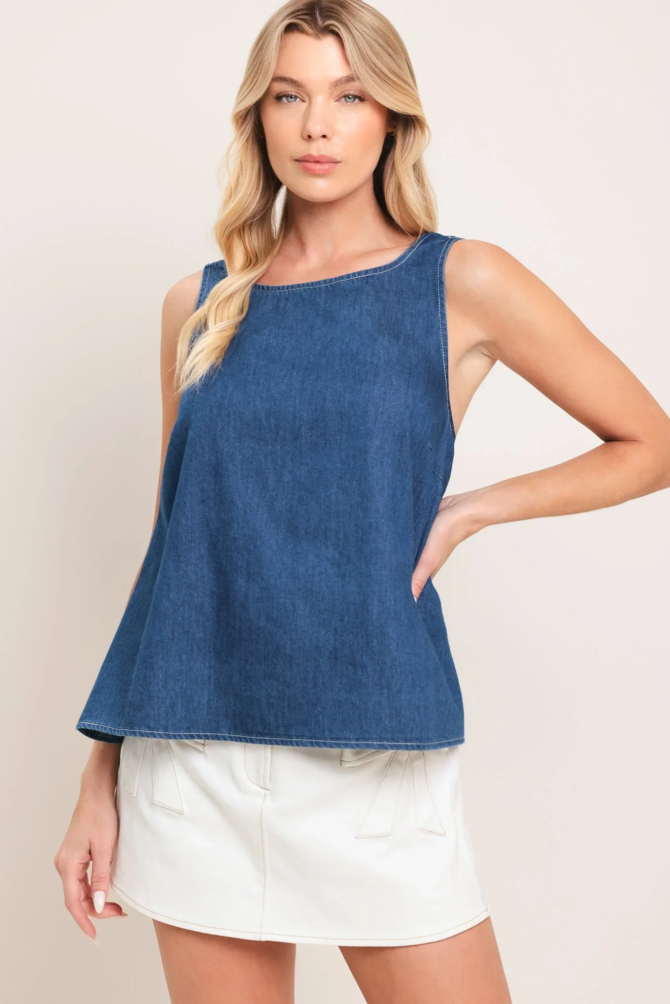 Image of Washed Flow Woven Top