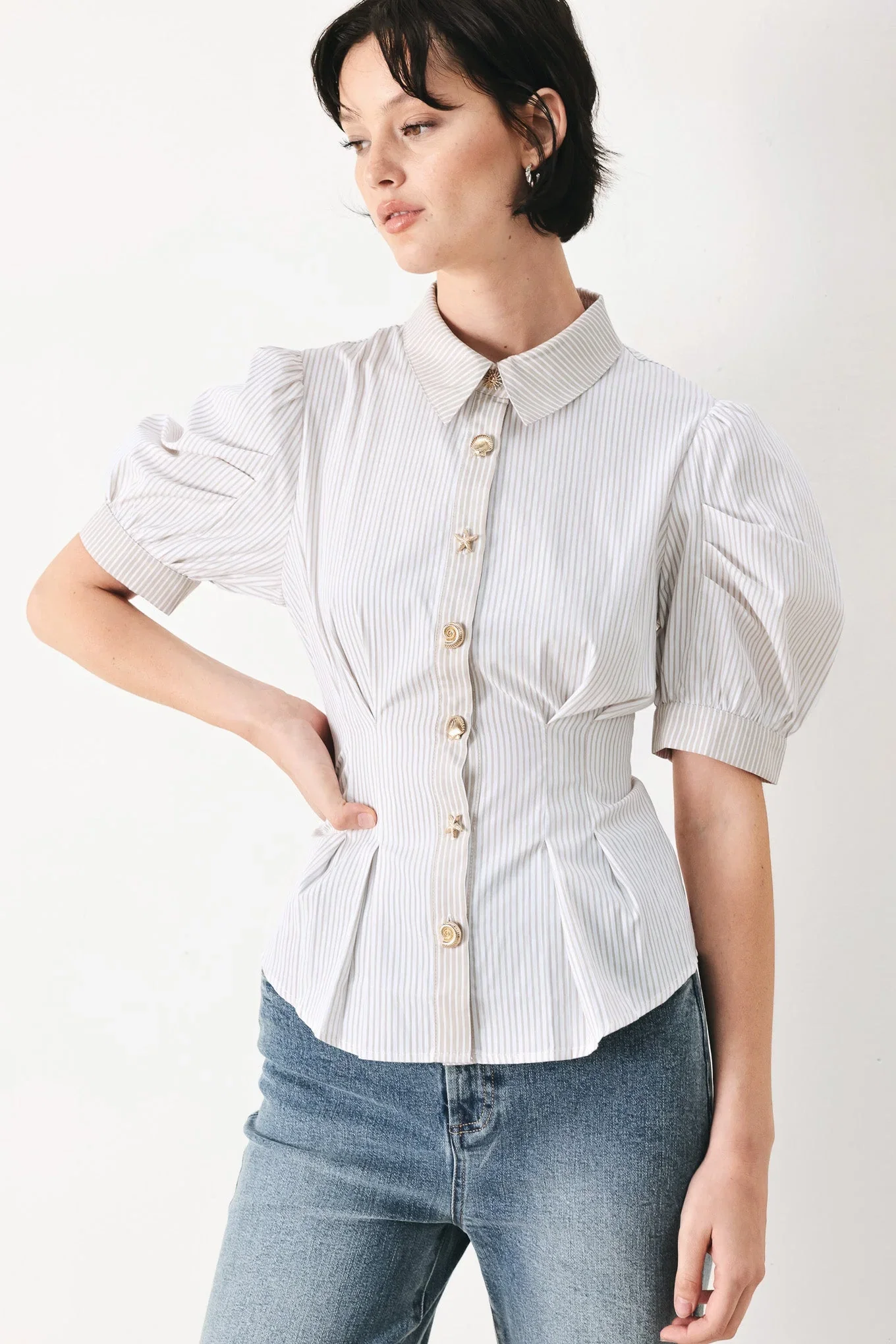 Image of Coastal Light Woven Top