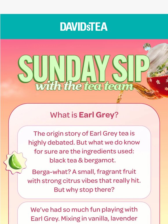 Sunday Sip with the Earl ☕️