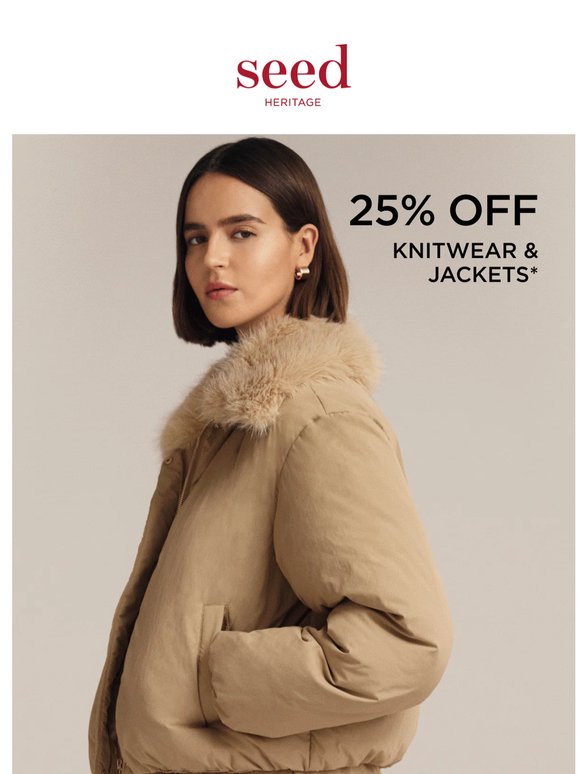 Last Chance: 25% Off Knitwear & Jackets