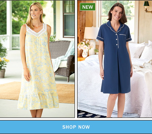 Shop Now. Ella Simone Floral Toile Cotton Lawn Nightgown, New: Ella Simone Classic Cotton Knit Short Nightshirt