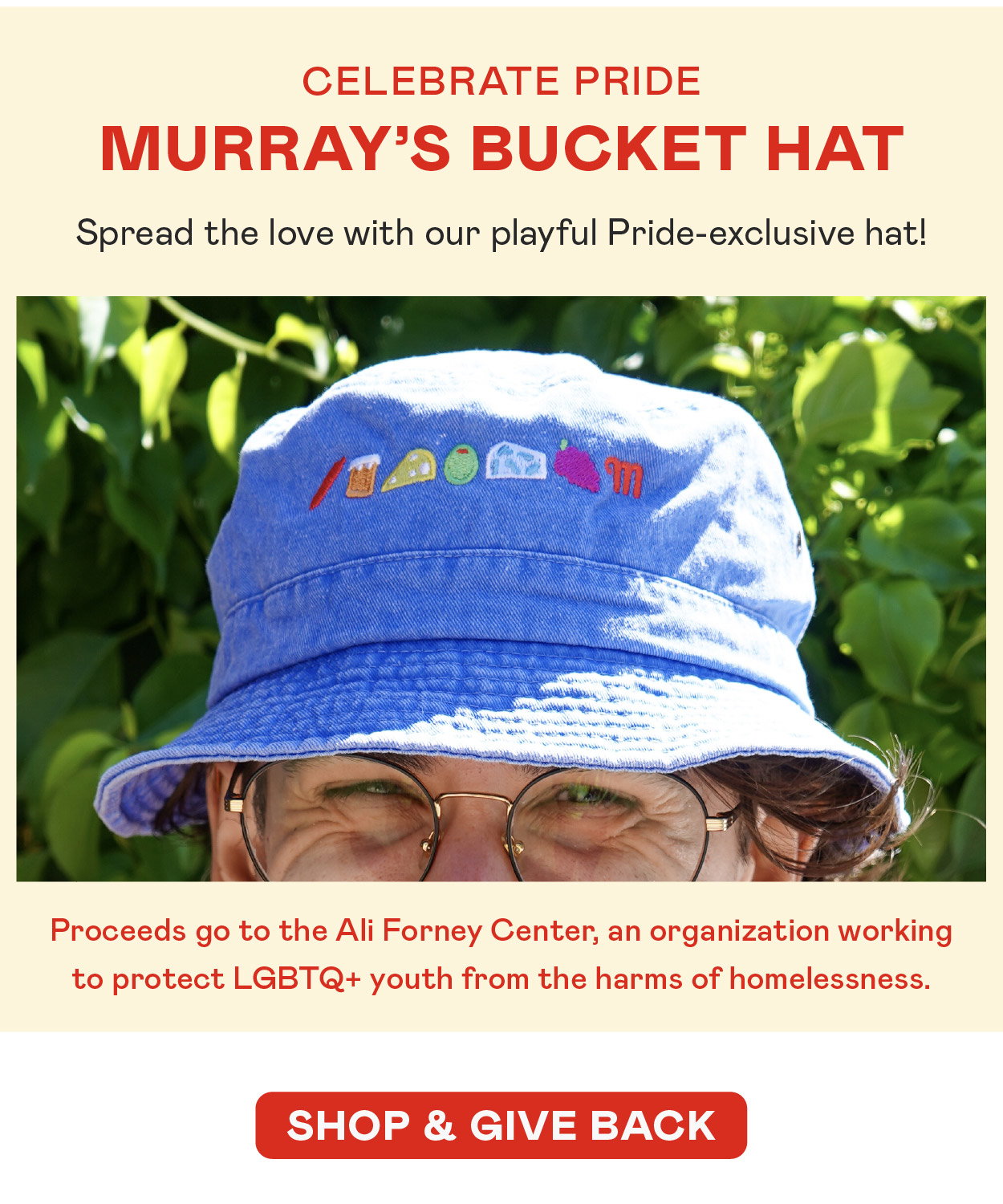 Murray’s denim pride bucket hat