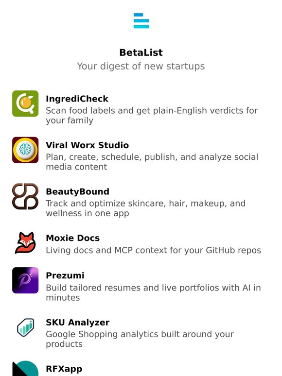 IngrediCheck, Viral Worx Studio, BeautyBound, Moxie Docs, Prezumi, and more