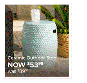 Ceramic Outdoor Stool