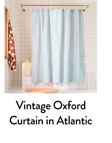 Vintage Oxford Curtain in Atlantic