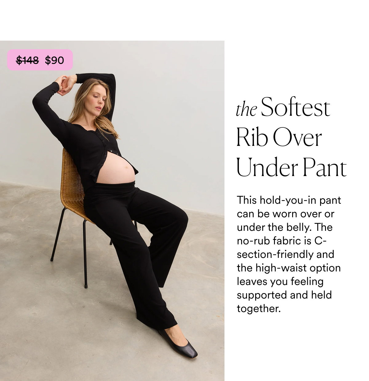 The Softest Rib Over Under Pant