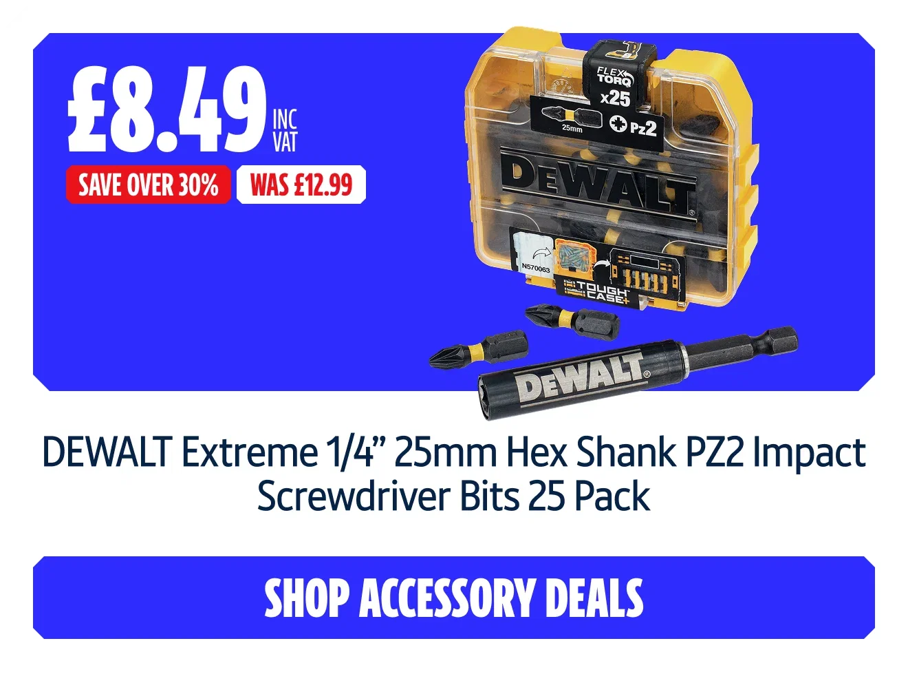 Save over 30% on DEWALT Extreme 1/4