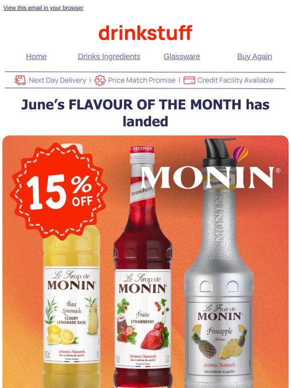 🧐 Save 15% on these 3 Monin favourites 🤩