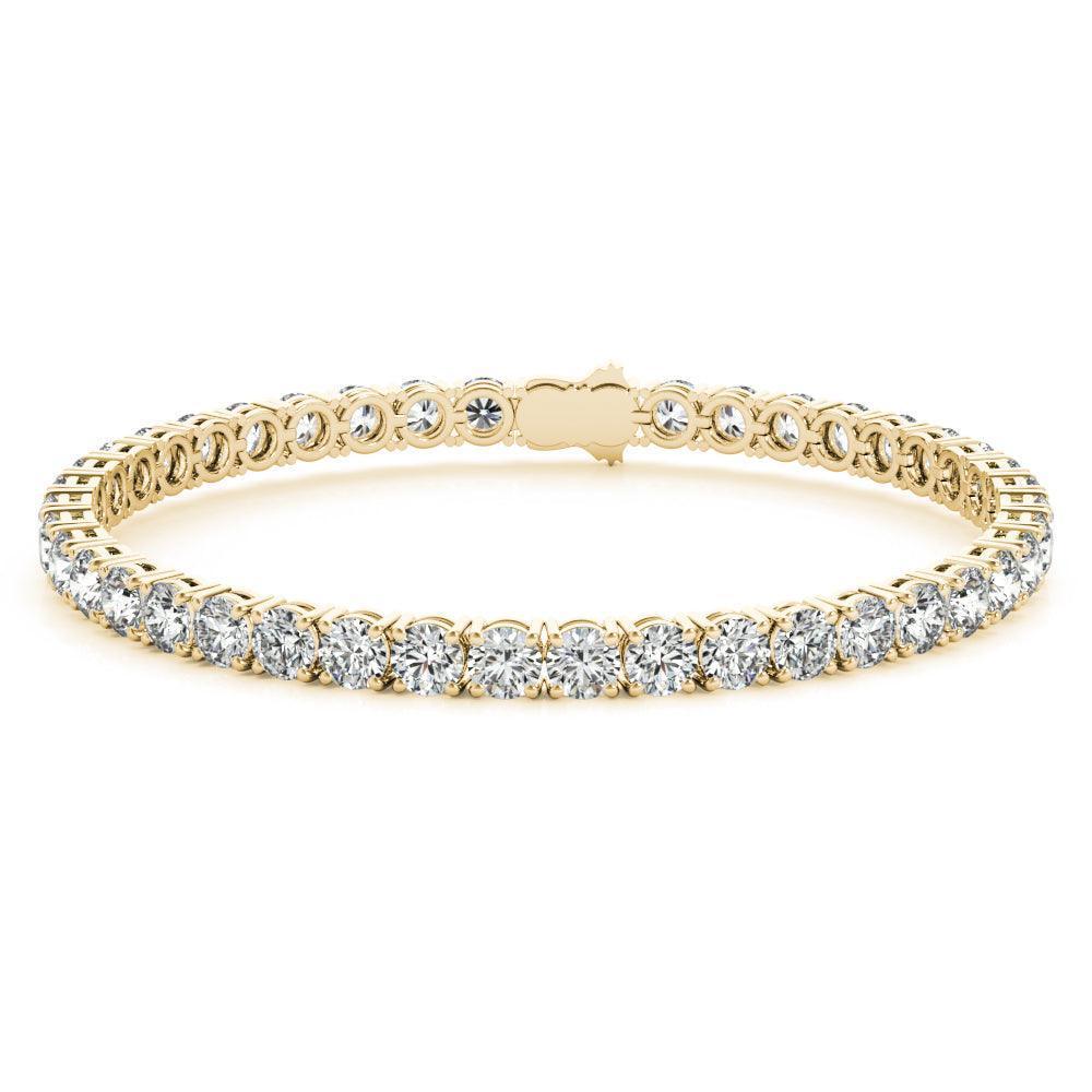 Image of Peace Jewelers 14K Gold Round Lab-Grown Diamond Tennis 7
