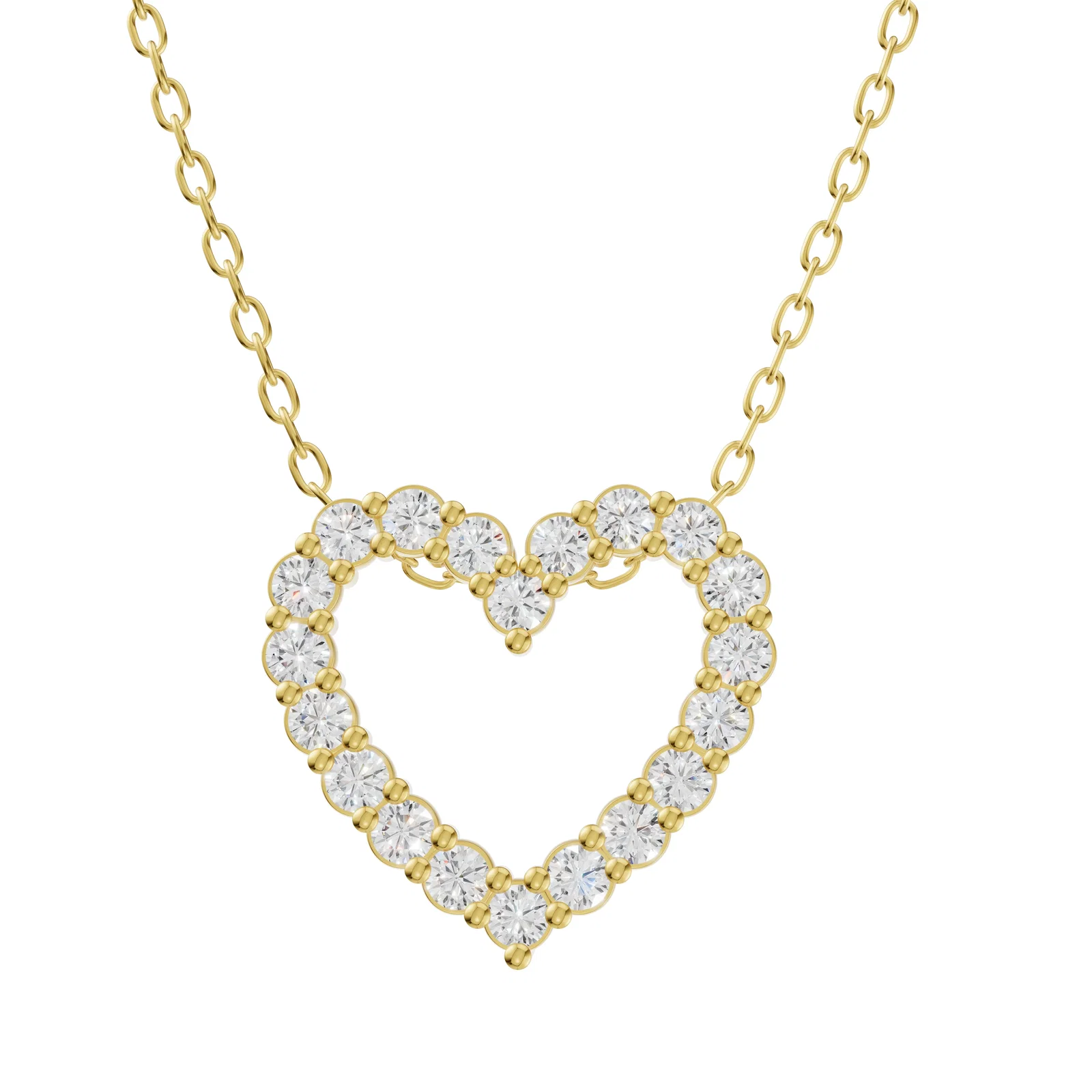Image of Peace Jewelers 14K Gold 0.25ctw Lab-Grown Diamond Heart Pendant