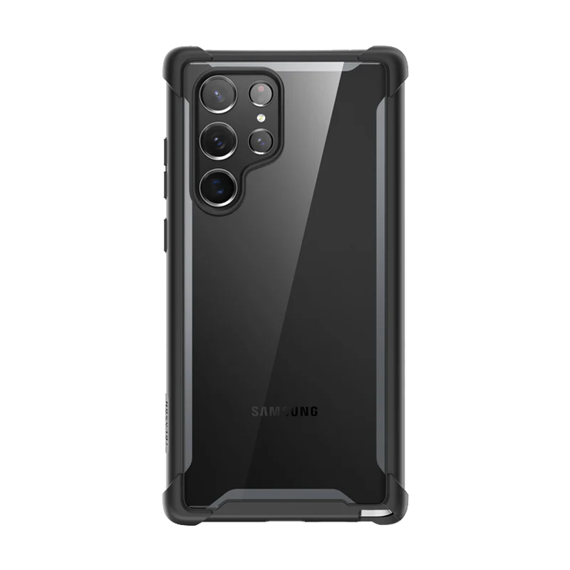Image of Galaxy S22 Ultra Ares Clear Rugged Case - Black