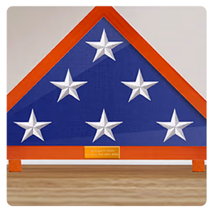 332797 Personalized Veterans Flag Display Case