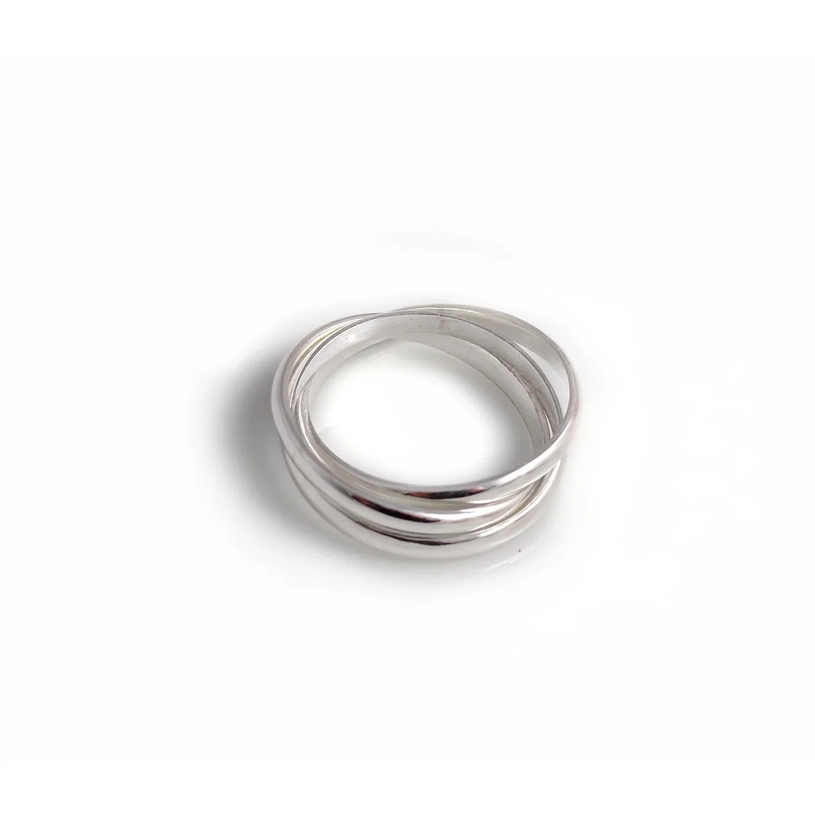 Image of Sterling Silver Three Strand Entwined Ring