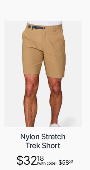 men's nylon stretch trek short