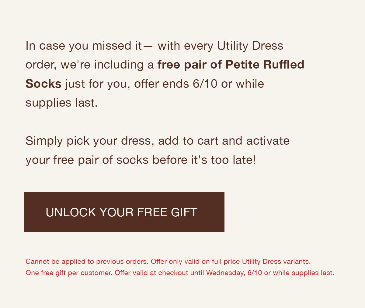 Free pair of Petite Ruffled Socks