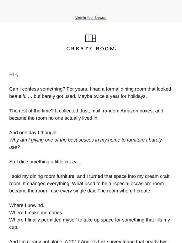 Your Dining Room Deserves Better Than 2 Dinners a Year 😀