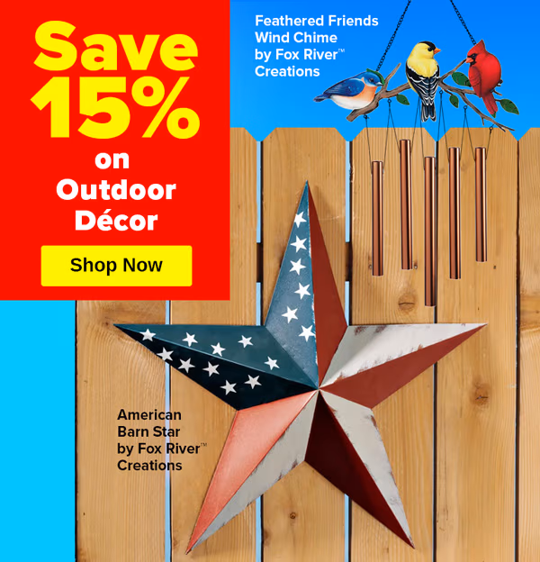 Save 15% on Outdoor Décor