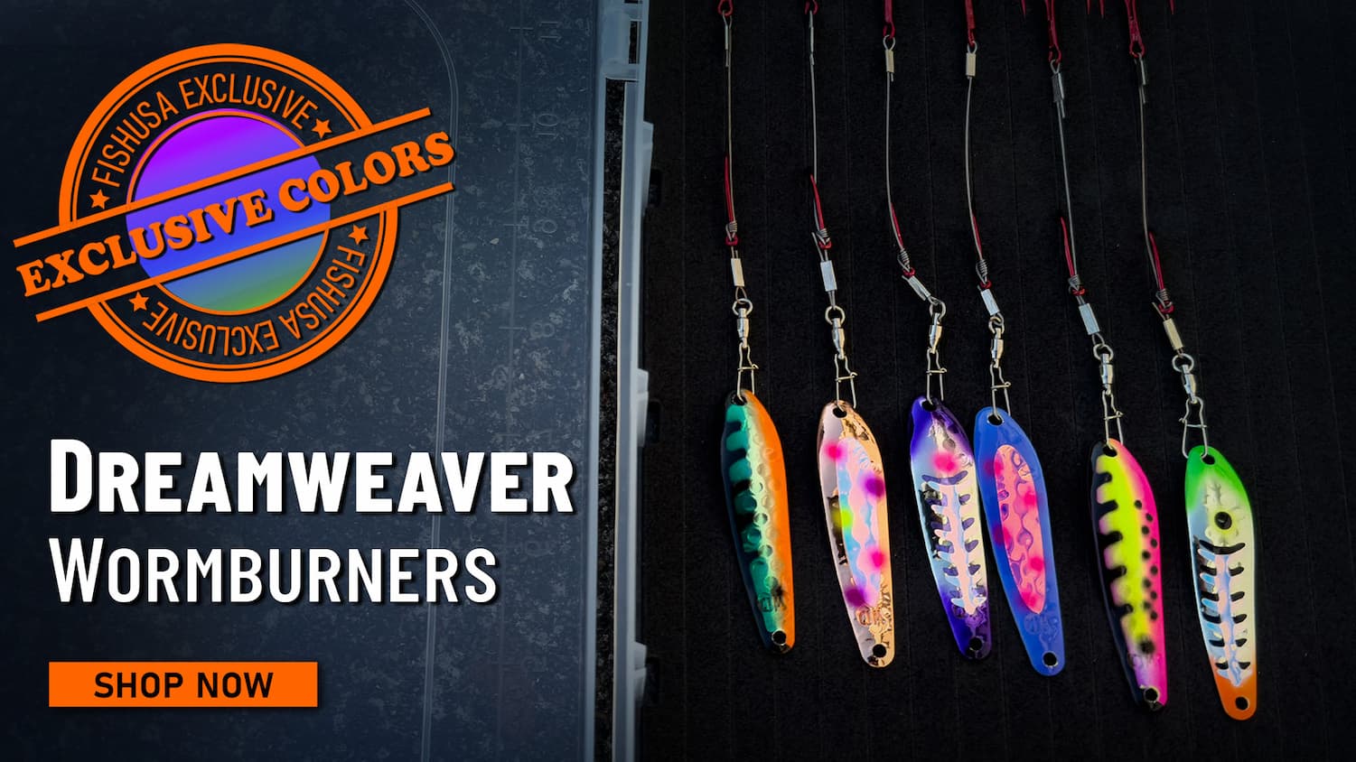 FishUSA Exclusive Colors Dreamweaver Wormburners Shop Now