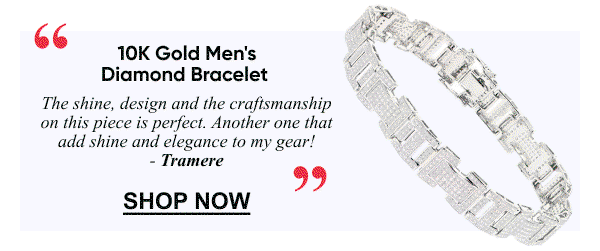 10K Gold Men's Diamond Bracelet 3.22ct