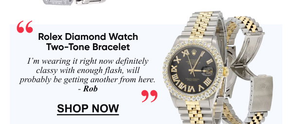 36mm Rolex Datejust Diamond Watch for Men With Gold Diamond Bezel and Two-Tone Bracelet