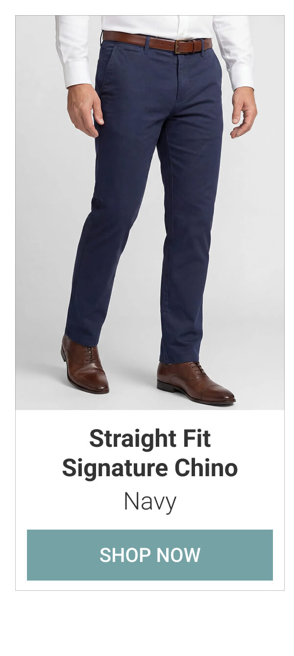 Navy Straight Fit Signature Chino
