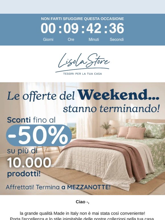 🏖️ La grande qualità Made in Italy con sconti fino al -50%: porta l'eccellenza in casa