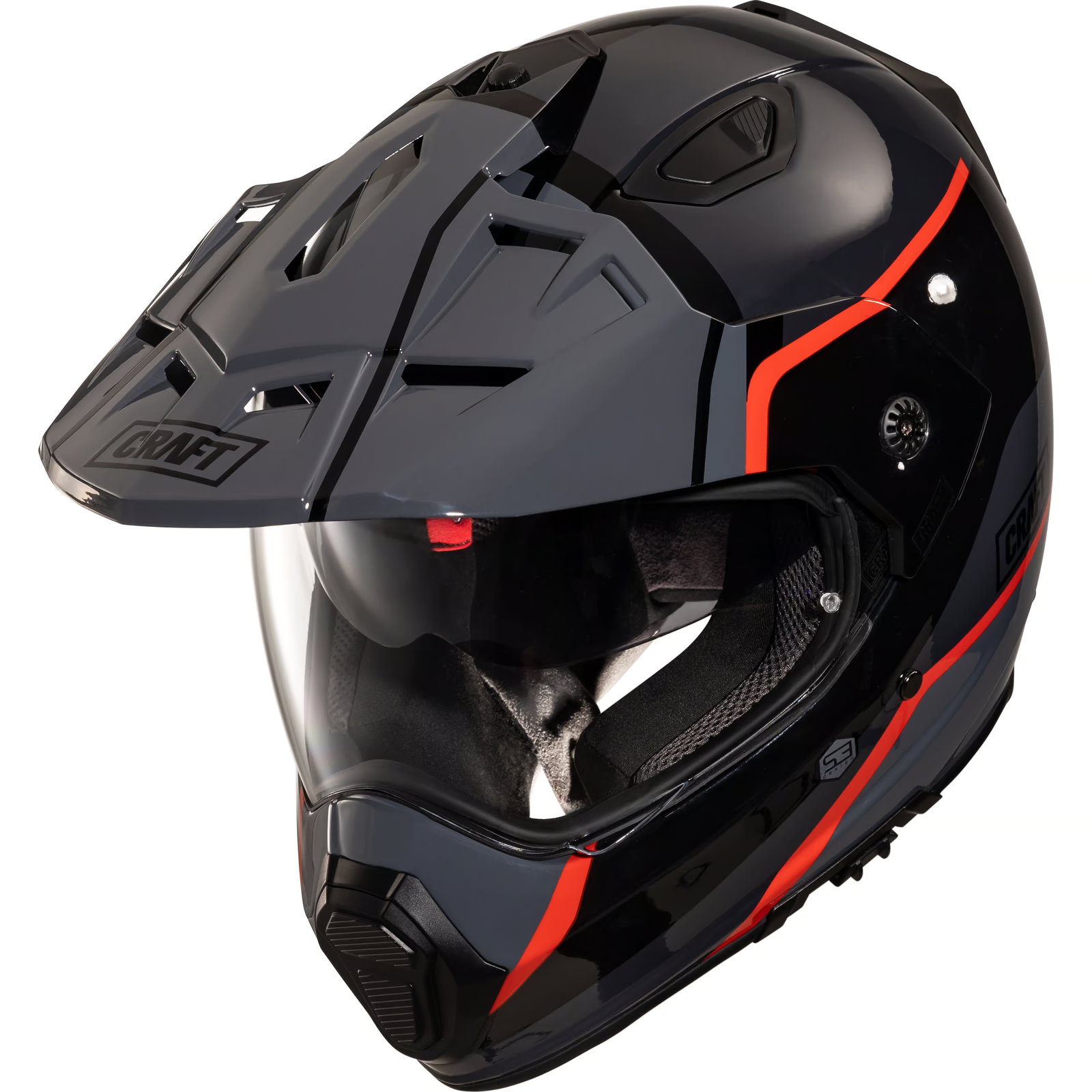 Image of Craft Fiberglas Endurohelm Rot Dekor #23