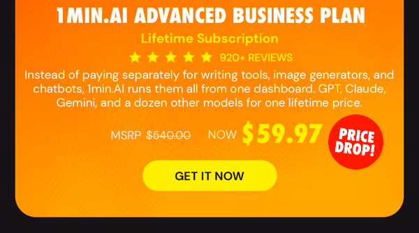 1minAI Advanced Business Plan Lifetime Subscription